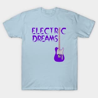 Electric Guitar, Electric Avenue, Purple Guitar T-Shirt